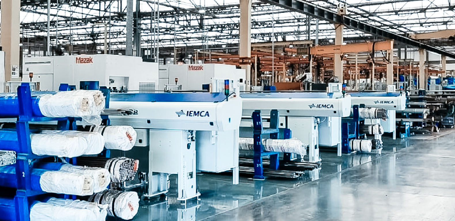 Long bar feeder Boss 552 on Mazak CNC lathe